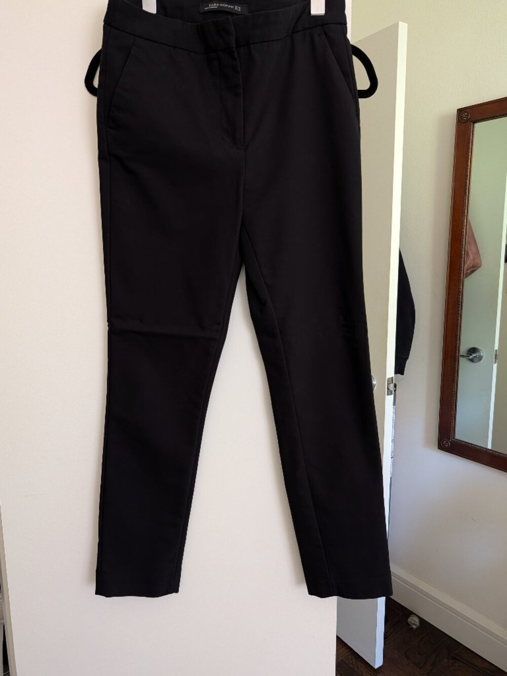Zara Woman Black Slim Straight Ankle Pants Trousers EUR 38 US Size 6